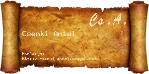 Csenki Antal névjegykártya